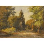 Oil on board, ' Late Summer Night', signed lower right hand corner G. Berksen, 48 x 38 cm.