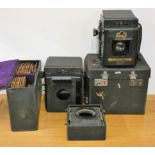 A Thornton Pickard, Ruby deluxe, Junior special plate camera's, mahogany plate holders in case,