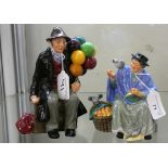 Two Royal Doulton figurines 'Tuppence A Bag', HN2320, and 'The Balloon Man', HN1954 (2)