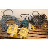 A Makita circular saw, compressor, power packs and air line (5)