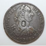 George III (1760 - 1820), Emergency Issue Dollar, 1788, Spanish American 8 Reales, Carolus III,
