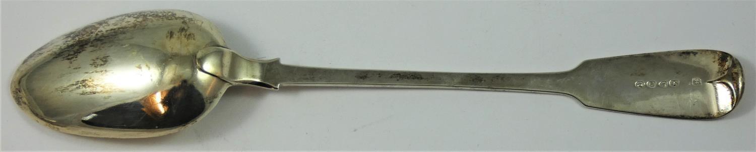 A Victorian silver fiddle pattern basting spoon, London 1849, initialled, length 31 cm, weight 4.5 - Bild 2 aus 3