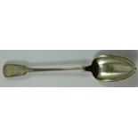 A Victorian silver fiddle pattern basting spoon, London 1849, initialled, length 31 cm, weight 4.5