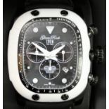 Glam Rock, Gulfstream 100M gentleman's quartz wristwatch, with white bezel, 50 x 44 mm, case and
