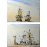 Terry Culpan (20th century), Sailing Jury Rig on a Prize, signed and date '74, watercolour, 27 x