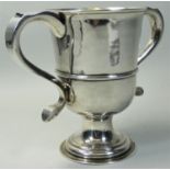 A George III Provincial silver two handled cup, by Langlands & Robinson, Newcastle 1779, five