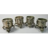 Of Napoleon interest; A Victorian electroplated set of four open salts, by R. M. Johnson, Sheffield,