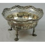 A silver fruit basket, by Alexander Clark & Co. Birmingham 1930, with pierced border, fluted bowl,