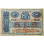 The British Linen Bank, £20 note, Edinburgh, 2nd July 1942, No. F4 1/348, signature of accountant