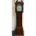 James Murdoch, Enz'ie, a Scottish Victorian oak eight day longcase clock, the 12" painted dial,