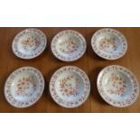 A set of six Royal Worcester dinner plates, with British Patent Office diamond mark, dated 1881,