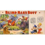 Ern Shaw (1891-1986), Blind Man's Buff, original artwork from The Jingle Jungle Colouring Book, with