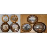 A polychrome pot lid ?Sebastopol?, title at base, diameter 11.5 cm, and six others, Garibaldi,