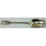A Victorian silver fiddle pattern basting spoon, London 1854, initialled, length 31 cm, weight 4 oz.