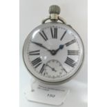 A desk ball clock, the white enamel dial with Roman numerals and subsidiary seconds dial, the