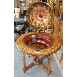 A large vintage bar globe drinks cocktail cabinet, 86cm diameter.