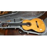 A Juan Hernandez Concierto acoustic guitar, No. 1370, cased.