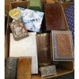A collection of various jewellery boxes, ranging from wooden, Marble, electroplate and various