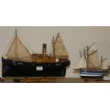 A scratchbuilt model of a Scottish fishing boat 'Silverdykes 1910', together with a modern model