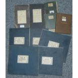 A collection of folded canvas maps of local interest, to include Scarborough (Scorbro),