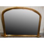 An overmantle gilt framed mirror, 125 x 84cm.