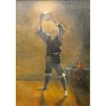 An oil on canvas 'Straight from The Jug', unsigned, gilt frame, 66 x 48cm.