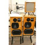 A pair of KEF model 104aB Reference series floor mounted speakers, manual and a small speaker