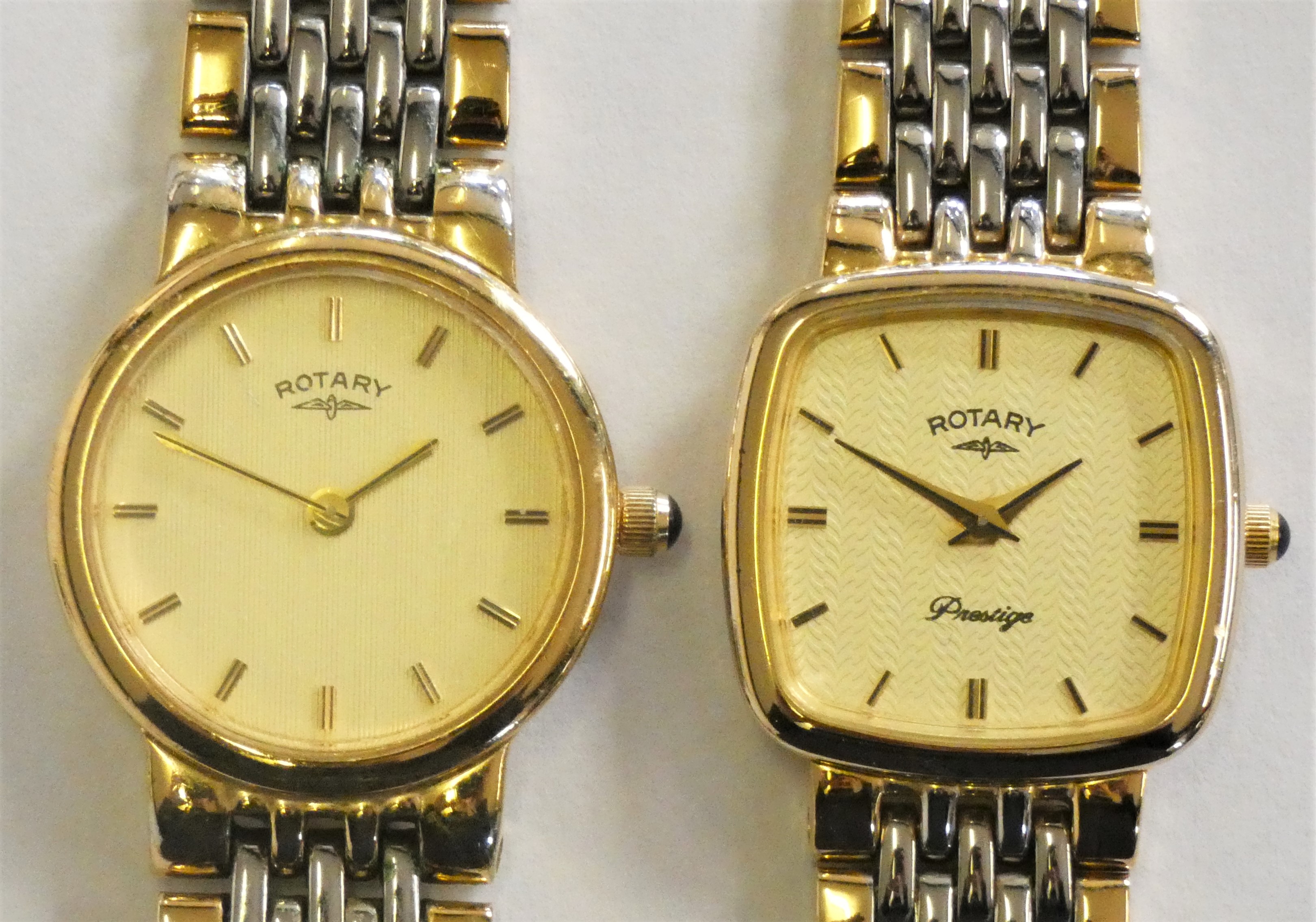 Two ladies Rotary gilt metal quartz wristwatches