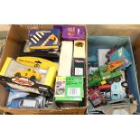 Two boxes of assorted boxed and unboxed die-cast models, to include Corgi; Chipperfield?s Circus,