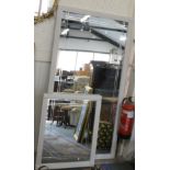 A large framed rectangular mirror, 95x180cm and another smaller, 70x85cm (2)