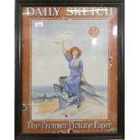 A Daily Sketch print, framed, 60x45cm