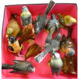 A collection of thirteen assorted Beswick models of birds, to include Nos. 992 Blue Tit, 993 Wren,