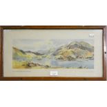 A framed carriage print depicting 'Loch Katrine and Ben Venue', signed bottom left corner 'Jack