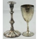 A Victorian silver trophy chalice, London 1878, inscribed Halifax and Calder Vale, Agricultural