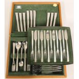 Gerald Benny for Viners, a part canteen of Studio stainless steel cutlery, comprising, 9 table