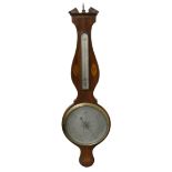 Merone & Witore, an early 19th century mahogany wheel barometer, the 10" silvered dial signed and No