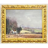 Francis Kenneth Elwell (1905-1944), Going to draw Eleven Acres, signed and dated 1934, oil on board,
