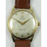 Omega Seamaster gentleman's gilt metal automatic wristwatch, model 2402-1, circa 1957, cal 344,