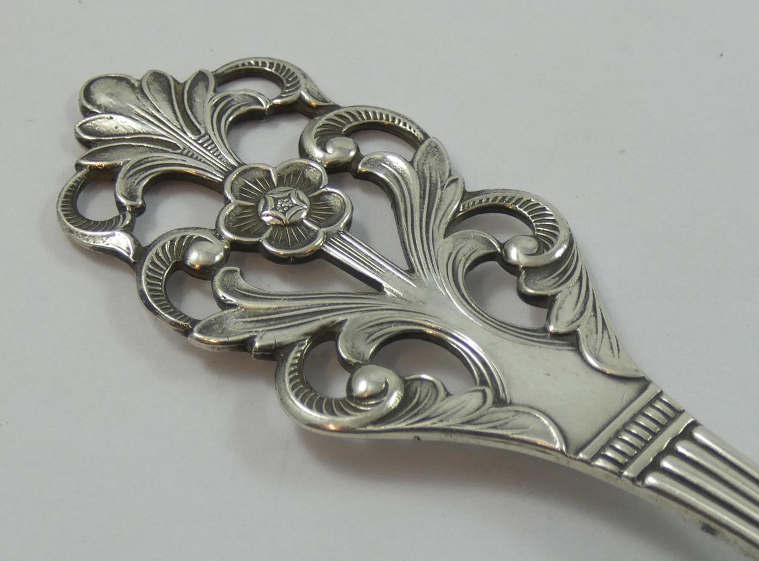 Georg Jensen, two acorn pattern tea spoons, London import 1928, a Danish silver caddy spoon, by - Image 5 of 8