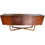 A teak sideboard probably by Beithcraft or Beautility, drinks cupboard, c.1960's,