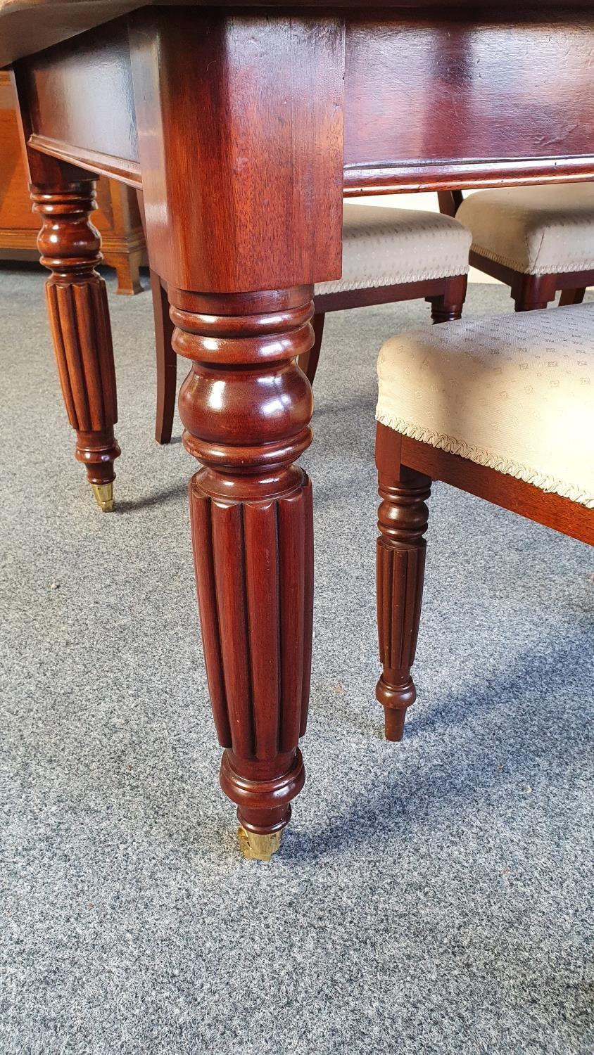 A Victorian style mahogany extending dining table with eight chairs, by John Mason of Lockington, - Image 2 of 6