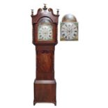 Thomas Robinson Jnr., Sheffield, a Victorian mahogany eight day painted dial longcase clock, the