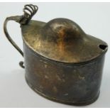 A George III silver mustard pot, by Peter, Ann and William Bateman, London 1800, of oval form with