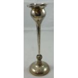 A silver epergne vase, Birmingham 1917, of tulip form, lacking the three flutes, 30 cm, loaded.