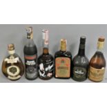 Vecchia Romagna, 70cl brandy, Amaretto 75cl, Stravecchio 70cl brandy, Romanoff Irish coffee liquor