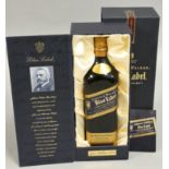 Johnnie Walker Blue Label Scotch whisky, 75cl, presentation case.