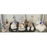 A collection of thirteen assorted figurines, various makers marks visible (13).