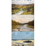 F.C. Cooper, Moorland scene, oil on board, 50 x 75 cm and two other oils on board (3).