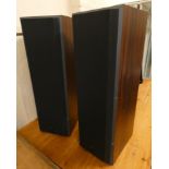 A pair of Bower and Wilkins DM620 floor mounted speakers, serial number 017819.