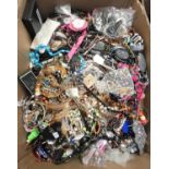 A substantial quantity of costume jewellery.